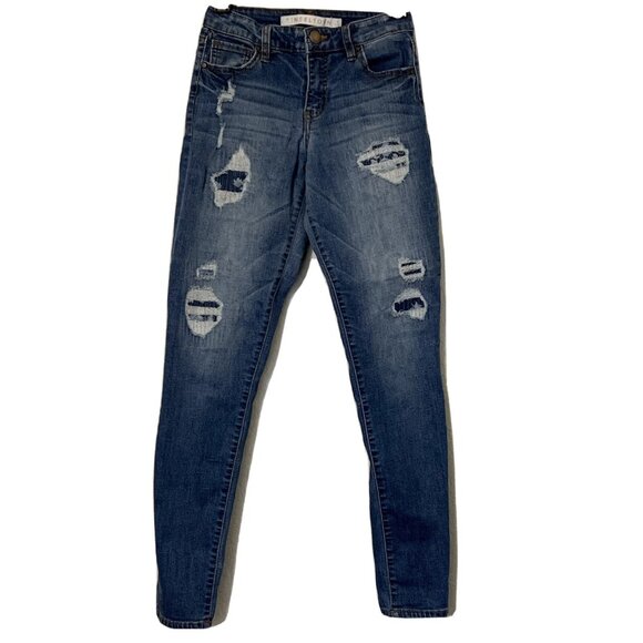 Tinseltown Denim - Tinselton Junior size 1 Distress Blue Jeans